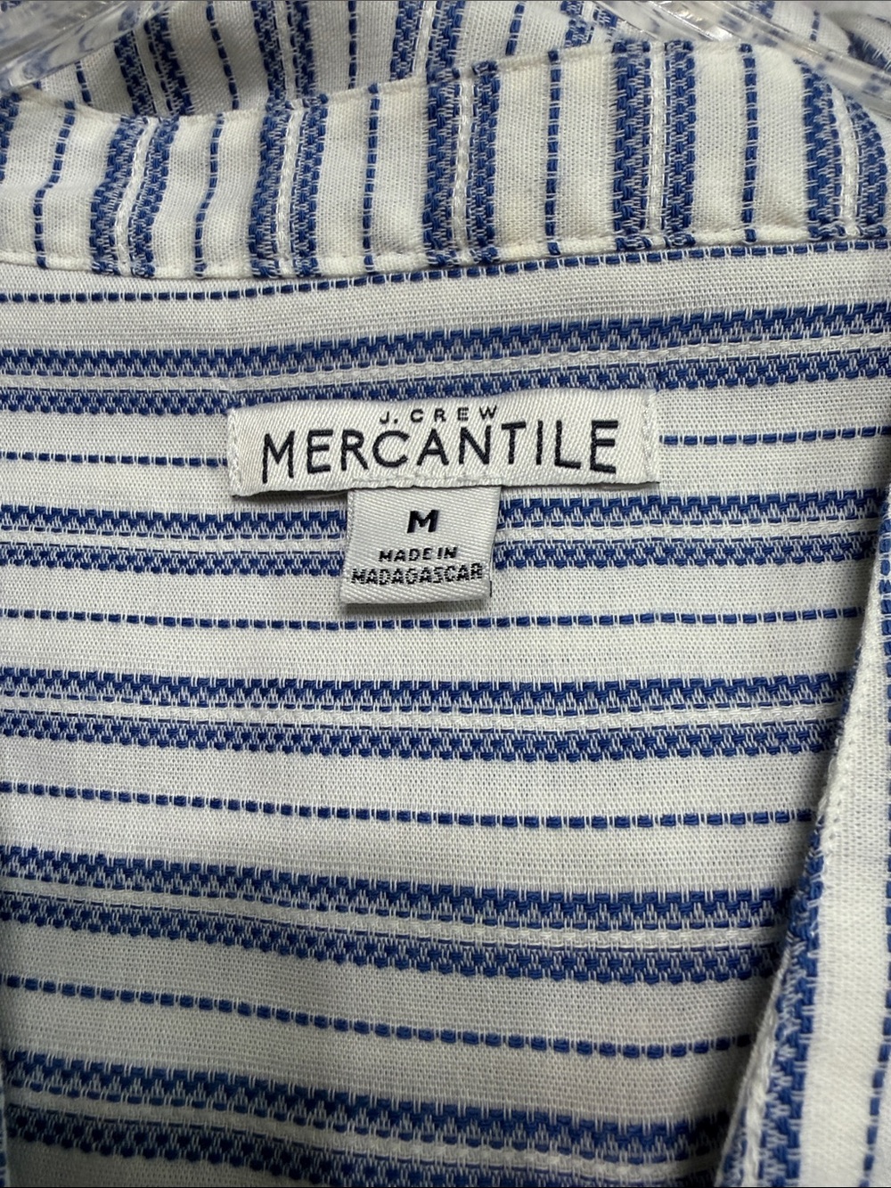J. Crew Blue and White Striped Midi Shirt Dress - Picture 4 of 13